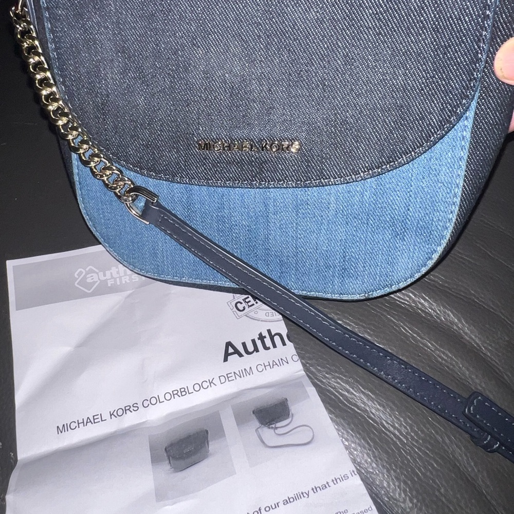 Michael Kors Colorblock Denim Crossbody Bag